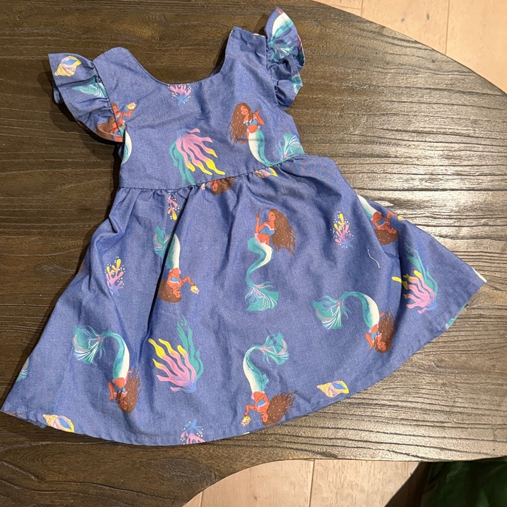 Blue Disney The Little Mermaid Print Dress - Size 3T-mint condition